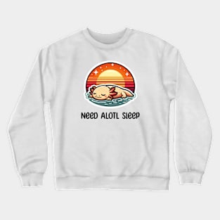 Kawaii Axolotl Sleeping Crewneck Sweatshirt